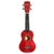 UKELELE LEONARD SOPRANO CON FUNDA - COLOR ROJO SPARKLE