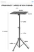 SOPORTE TRIPODE BANDEJA METAL PARA PROYECTOR NOTEBOOK TABLET - comprar online
