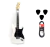 Guitarra Electrica Leonard Le362 Wh + Cable + Pua
