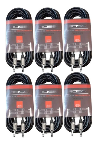 Pack De 6 Cables Ross Cm-pp-3m Plug 1/4 - Plug 1/4 De 3m