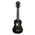 UKELELE LEONARD SOPRANO CON FUNDA - COLOR NEGRO SPARKLE