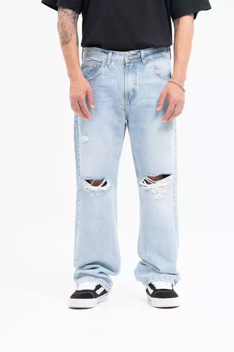 JEAN BAGGY AZUL CON ROTURAS (210)