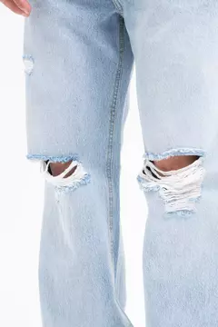JEAN BAGGY AZUL CON ROTURAS (210) - comprar online