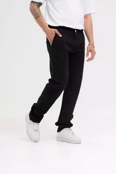 PANTALON CHINO DE GABARDINA NEGRO (214) en internet