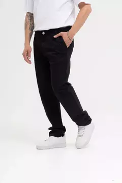 PANTALON CHINO DE GABARDINA NEGRO (214) - comprar online