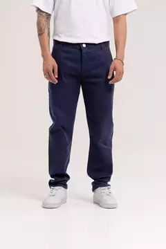 PANTALON CHINO DE GABARDINA azul (207)