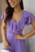 Vestido Longo,Cor Lilás,Tecido  Malha Lurex Plissado