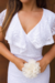 Vestido Longo,todo Rendado,Cor Branco,Tecido Renda 