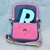 Bandolera Azul y Fucsia (14x16x5) - comprar online