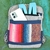 Imagen de Cartera Mochila y Morral Nerina Gris y Azul (26x21x10)