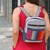 Cartera Mochila y Morral Nerina Gris y Azul (26x21x10) - comprar online