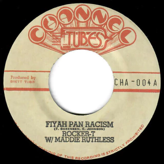 7" Rocker T w. Maddie Ruthless/Banda Rebel - Fiyah Pan Racism/You've Got to Learn [NM] - comprar online