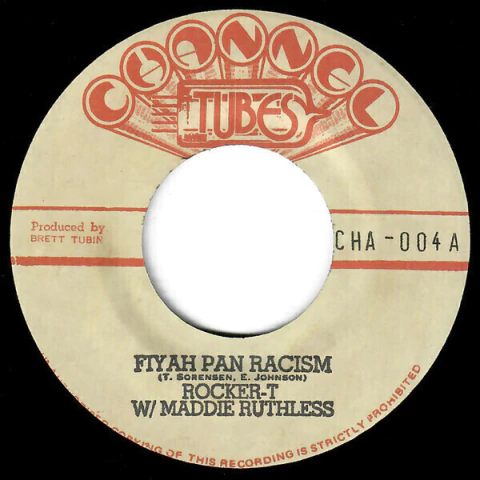 7" Rocker T w. Maddie Ruthless/Banda Rebel - Fiyah Pan Racism/You've Got to Learn [NM] - comprar online