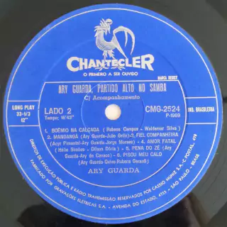 LP Ary Guarda - Partido Alto no Samba (Original Press) [VG+] - Subcultura