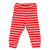 PANTALON RAYADO BEBE ROJO Y CRUDO
