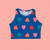 CONJUNTO TOP + BIKER CORAZON AZUL en internet