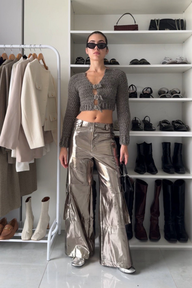 Sweater Crop 100% Lana Mohair thumbnail 2