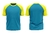 Camiseta Raglan Azul Turquesa na internet
