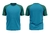 Camiseta Raglan Azul Turquesa