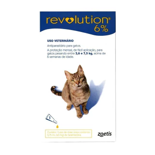 REVOLUTION 6% 0,75ml 2,6 a 7,5kg (gatos) 1 pipeta