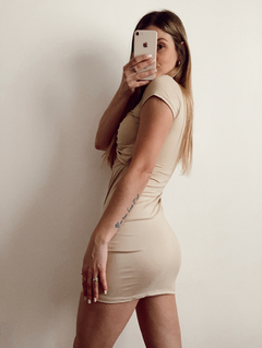 vestido frunce colores - $9595 transf - tienda online