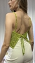 TOP MALAGA LENTEJUELA PLATA/LIMA - tienda online