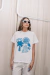 REMERA BASICA ESTAMPA FLORA AZUL en internet