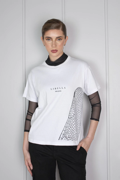 REMERA BASICA BLANCA: LIBELLA - comprar online