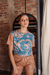 REMERA FLORA AZUL - comprar online