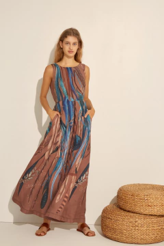 Iruya Vestido Largo Cut-Out SIN MANGA - comprar online