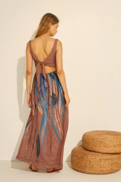 Iruya Vestido Largo Cut-Out SIN MANGA en internet