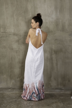 Tilcará Vestido Largo Cuello Alto Y Espalda Baja - comprar online