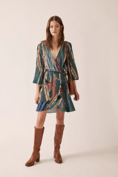 Iruya Vestido Corto Cruzado - comprar online