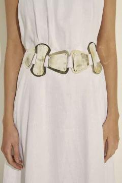 Vestido Largo Cuello Alto Con Cinturón En Asta y Alpaca - PRE ORDER - comprar online