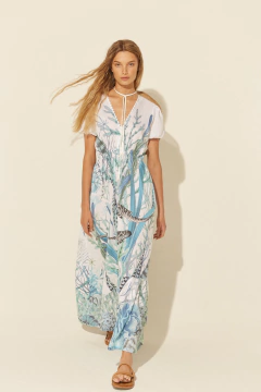 Aluminé Vestido Manga Corta