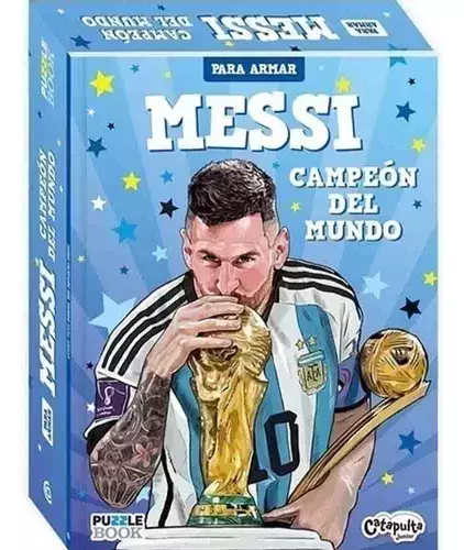rompecabezas messi campeon del mundo + libro