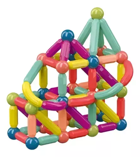 Juego De Construccion Magnetico playmags 42 PIEZAS PALITOS toys