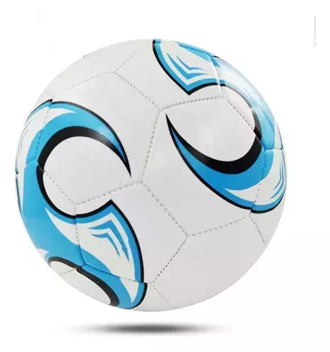 Pelota De Futbol N° 5 Resistente Cuero Blanca Y Azul toys