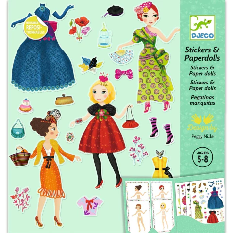 Kit Stickers paper doll reutilizables Ultra Moda Djeco - comprar online