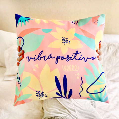 Funda de Almohadón Cuadrado VIBRÁ POSITIVO