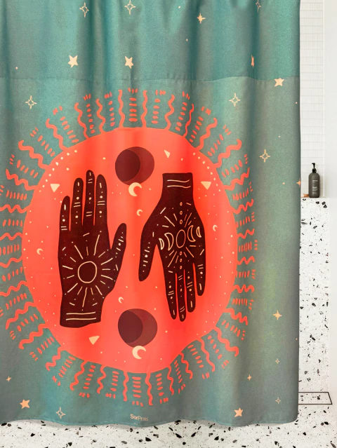 CORTINA DE BAÑO MANOS ASTRALES - comprar online