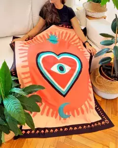 MANTA POCHOCLERA INDIVIDUAL - CORAZÓN - OUTLET! *leer descripción - comprar online