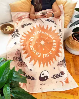 MANTA POCHOCLERA INDIVIDUAL - UNIVERSO A MI FAVOR - OUTLET! *leer descripción - comprar online
