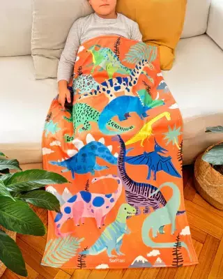 MANTA POCHOCLERA NIÑO - DINO - OUTLET! *leer descripción - comprar online