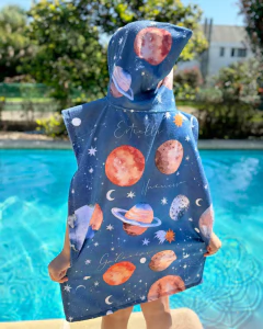PONCHO DE TOALLA - PLANETAS
