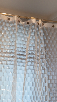 Cortina de Baño 3D + Ganchos