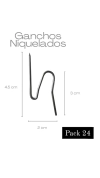Ganchos para Riel Pack 24 - comprar online