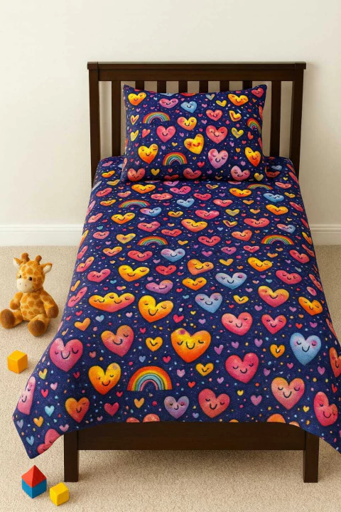 Sàbanas 1 pza Corazones azules - comprar online