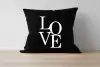 Funda de Almohadón 40 X 40 Love Negro
