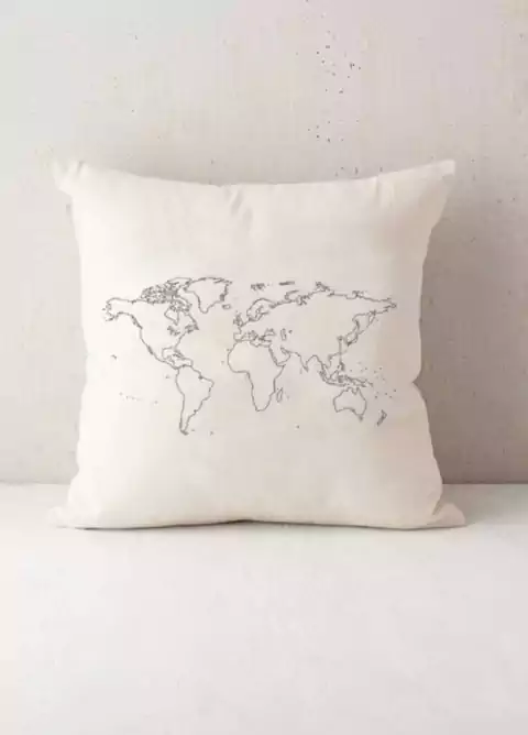 Funda de Almohadón 40 X 40 Mapa Crudo